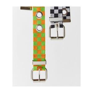Urban Outfitters Checkered Grommet Belt